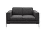 Looks by W.Joop , Anthrazit , Textil , Uni , 155x82x90 cm , Made in EU, FSC MIX , Stoffauswahl, Rücken echt, Armteil links, Armteil rechts , Wohnzimmer, Sofas & Couches, Sofas, 2er Sofas