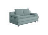 P & B , Blaugrau , Textil, Holzwerkstoff , Füllung: Schaumstoffflocken,Schaumstoffflocken , 200x92x90 cm , Schlafen auf Sitzhöhe , Wohnzimmer, Sofas & Couches, Schlafsofas, Schlafsofas