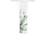 Möbelix , Grün, Weiß , Textil , Graphik , 60x245 cm , Oeko-Tex® Standard 100 , mit Beschwerungsstab, mit Flauschband, Öffnung für Beschwerungsstab, mit Paneelwagen , Heimtextilien, Vorhänge, Fertigvorhänge, Flächenvorhänge