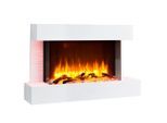 Möbelix , Weiß , Metall, Holzwerkstoff , 100x63x24 cm , Fernbedienung, Flammeneffekt separat schaltbar, Überhitzungsschutz, Thermostat, Dimmer , Kamine, Elektrokamine