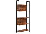 Möbelix , Braun, Schwarz , Metall, Holzwerkstoff , Vintage , 5 Fächer , 62x165x24 cm , in verschiedenen Größen erhältlich , Büromöbel, Aktenschränke & Aktenregale, Aktenregale