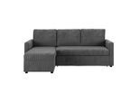 Möbelix , Anthrazit , Holz, Metall, Textil, Holzwerkstoff , Birke, Tanne , massiv, Sperrholz, Hartholz , Füllung: Silikon, Schaumstoffflocken , seitenverkehrt montierbar, L-Form, links montierbar, rechts montierbar , 215x145 cm , Oeko-Tex® Standard 100 , seitenverkehrt erhältlich, Schlafen auf Sitzhöhe, Bettfunktion erhältlich, Rücken echt ,