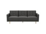 Max Winzer , Anthrazit , Textil , Esche , massiv , Füllung: Polyetherschaumkern , 224x81x83 cm , Goldenes M, Made in Europe , Schlafen auf Sitzhöhe, Bettfunktion erhältlich, Armteil links, Armteil rechts ,