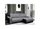 Mid.you , Grau , Textil , Ottomane rechts, L-Form , 250x160 cm , Made in EU , Liegefunktion , Wohnzimmer, Sofas & Couches, Wohnlandschaften, Ecksofas