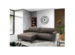 Mid.you , Hellbraun , Textil , Ottomane links, L-Form , 240x163 cm , Made in EU , Liegefunktion ,
