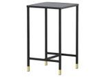 Livetastic , Schwarz, Messingfarben , Glas , Struktur , quadratisch , 40x70x40 cm , einfacher Aufbau , Kleinmöbel, Beistelltische