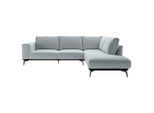 Mid.you , Hellgrau , Holz, Textil , Füllung: Polyurethan (Pur), Silikon , Ottomane rechts, L-Form , 293x200 cm , Made in EU , Wohnzimmer, Sofas & Couches, Wohnlandschaften, Ecksofas