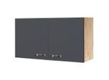 Möbelix , Dunkelgrau, Eiche San Remo , Holzwerkstoff , 1 Fächer , einzeln stellbar , 100x54x32 cm , Made in Germany , individuell planbar, Zusatzausstattung erhältlich, hängend , Küche, Küchenblöcke, Küchenschränke, Küchenoberschränke