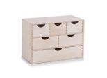 Zeller Present , Naturfarben , Holz , Birke , Hartholz , 6 Schublade(n) Schubladen , 40x28x20 cm ,