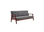 Livetastic , Kirschbaumfarben, Dunkelgrau , Holz, Textil , Eukalyptusholz,Eukalyptusholz , massiv , 190x81x85 cm , Wohnzimmer, Sofas & Couches, Schlafsofas, Schlafsofas