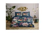 Möbelix , Blau , Textil , Blume , 140x200 cm , Oeko-Tex® Standard 100 , atmungsaktiv, bio , Heimtextilien, Schlaftextilien, Bettwäsche, Sonstige Bettwäsche