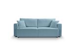 Mid.you , Hellblau , Textil , Füllung: Polyurethan (PUR),Polyurethan (Pur) , 250x95x99 cm , Made in EU, FSC MIX , Liegefunktion, Schlafen auf Sitzhöhe ,