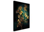 artgeist , Goldfarben, Dunkelgrün , Textil, Holzwerkstoff , rechteckig , 40x60x1.2 cm , Keilrahmen , Dekoration, Bilder & Rahmen, Bilder, Abstrakte Bilder