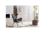 Livetastic , Grau , Textil , 77x95x62 cm , Wohnzimmer, Sessel, Relaxsessel