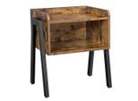 Möbelix , Braun, Schwarz , Metall, Holzwerkstoff , 35x52x42 cm , offenes Fach, einfacher Aufbau ,