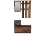 Mid.you , Anthrazit, Dunkelbraun , Glas, Holzwerkstoff , Holzoptik , 97x190x25 cm , FSC MIX ,
