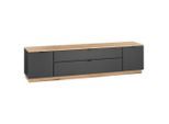 Livetastic , Anthrazit, Eichefarben , Holzwerkstoff , 2 Schublade(n) Schubladen , 185x47x38 cm ,