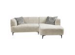 Mid.you , Creme , Textil , Füllung: Polyurethan (Pur) , Ottomane rechts, L-Form , 247x158 cm , Made in EU , Wohnzimmer, Sofas & Couches, Wohnlandschaften, Ecksofas