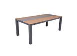 Gardenson , Anthrazit, Braun , Metall, Kunststoff , rechteckig , 100x75x200 cm , gastro- und objekttauglich, regenabweisend, UV-beständig, wetterfest , Gartenmöbel, Gartentische, Gartentische