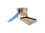Ambia Garden , Blau, Braun , Holz, Kunststoff , Zeder , 88x215x208.7 cm , Grüner Punkt, EN 71, Europäischer Sicherheitsstandard, FSC 100% , Spielwaren, Outdoorspielzeug, Spieltürme
