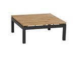 Siena Garden , Anthrazit, Teakfarben , Metall , Teakholz , quadratisch , 73.5x31.5x73.5 cm , FSC 100% , wetterbeständig , Gartenmöbel, Gartentische, Loungetische & Beistelltische Outdoor