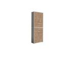 Mid.you , Grau, Eichefarben , Holzwerkstoff , 2 Fächer , 4 Schublade(n) Schubladen , 84.4x227.2x33 cm , Made in Germany , erweiterbar, in verschiedenen Größen erhältlich , Büromöbel, Aktenschränke & Aktenregale, Aktenschränke