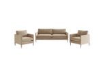 Livetastic , Hellbraun , Textil , 210x80x84 cm , Made in EU , planbar, Rücken echt, individuell planbar ,