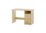 Livetastic , Naturfarben , Holz , Kiefer,Kiefer , massiv,massiv , 3 Schublade(n) Schubladen , rechteckig , 54x73x110 cm , Büromöbel, Schreibtische, Schreibtische