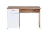 Möbelix , Weiß, Eiche Artisan , Holzwerkstoff , 1 Schublade(n) Schubladen , 120x75.5x60 cm , Büromöbel, Schreibtische, Schreibtische