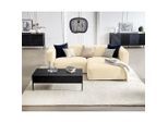 Trendmanufaktur , Beige , Textil , L-Form , 255x160 cm , Made in Europe , Stoffauswahl, Sitzqualitäten, Rücken echt ,
