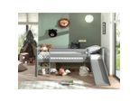 Vipack , Grau , Holzwerkstoff , Kiefer , 90x200 cm , nicht verstellbar , Kinder- & Jugendzimmer, Kinderbetten, Spielbetten