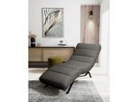 Livetastic , Anthrazit , Textil , 65x65-95x171 cm , Made in EU , Relaxfunktion, Rücken echt , Wohnzimmer, Sofas & Couches, Relaxliegen & Récamièren, Relaxliegen