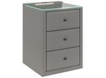 James Wood , Champagner , 3 Schublade(n) Schubladen , 52x68x48.5 cm , Schlafzimmer, Nachtkästchen