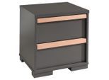 Vipack , Anthrazit , Holzwerkstoff , Buche , massiv , 2 Schublade(n) Schubladen , 48.1x48.8x40 cm ,