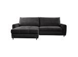 Mid.you , Anthrazit , Textil , Ottomane links, L-Form , 265x162 cm , Made in EU , Liegefunktion, Rücken echt ,