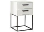 Livetastic , Schwarz, Weiß , Metall, Holzwerkstoff , 2 Schublade(n) Schubladen , 40x65x38.5 cm ,