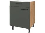 Nobilia , Grün, Eichefarben , Holzwerkstoff , 1 Fächer , 1 Schublade(n) Schubladen , einzeln stellbar , 60x87x56 cm , Blauer Engel, Pefc, Goldenes M, Made in Germany, DGM-Klimapakt ,