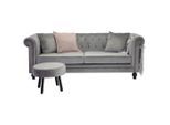 Livetastic , Hellgrau , Textil, Holz , 217x80x88 cm ,