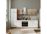 FlexWell , Weiß, Sonoma Eiche , Holzwerkstoff , 1 Schublade(n),1 Schublade(n) Schubladen , links montierbar, rechts montierbar , A , 270x200x60 cm , links aufbaubar, rechts aufbaubar , Küche, Küchenblöcke, Küchenzeilen