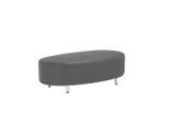 Gardenson , Schwarz , Metall, Kunststoff , oval , 70x40x122 cm , Gartenmöbel, Gartensessel, Gartenhocker