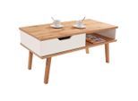 Möbelix , Weiß, Eichefarben , Holzwerkstoff , Eiche , 1 Schublade(n) Schubladen , rechteckig , 110x50x50 cm ,
