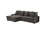 Mid.you , Dunkelbraun , Textil , Wenge , Ottomane links, L-Form , 293x164 cm , Armteil links, Armteil rechts ,
