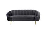 Livetastic , Dunkelgrau , Holz, Metall, Textil , Eukalyptusholz , massiv, Sperrholz , 210x82x90 cm ,