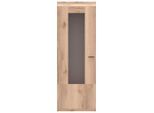 Möbelix , Eichefarben , Glas, Holzwerkstoff , 3 Fächer , 70x198x38 cm ,