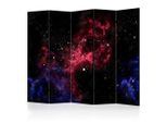 artgeist , Schwarz, Magenta , Holz, Textil , Kiefer , Weltall , 225x172x3 cm , Motiv auf Vorder- und Rückseite , Kleinmöbel, Paravents