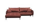 Mid.you , Koralle , Textil , Ottomane links, L-Form , 260x189 cm , Made in EU , Liegefunktion , Wohnzimmer, Sofas & Couches, Wohnlandschaften, Ecksofas