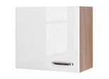 FlexWell , Sonoma Eiche, Weiß Hochglanz , Holzwerkstoff , 1 Fächer , einzeln stellbar , 60x54.8x32 cm , Made in Germany , individuell planbar, Zusatzausstattung erhältlich, hängend ,