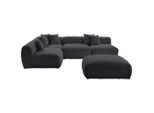 Livetastic , Dunkelgrau , Textil , L-Form , 315x235 cm , Made in EU , erweiterbar, individuell planbar ,