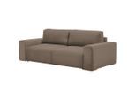 Livetastic , Braun , Textil , Buche , Hartholz , Füllung: Silikon, Schaumstoffflocken , 255x86x123 cm , Made in EU , Liegefunktion , Wohnzimmer, Sofas & Couches, Schlafsofas, Schlafsofas