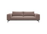 Mid.you , Bordeaux , Holz, Textil , Füllung: Polyester, Silikon , 260x87x95 cm , Made in EU , Wohnzimmer, Sofas & Couches, Sofas, 2er Sofas